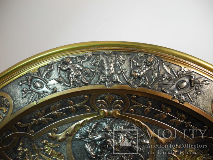 Старинная Большая Настенная Тарелка ( Морская тематика ) диаметр 45 см., фото №9