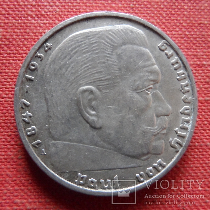 2 марки 1939  Германия  серебро    (Т.8.25)~, фото №4