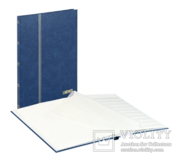 Кляссер серии Standard с 16 белыми страницами 230mmХ305mmХ15mm. 1160 - B. Синий., фото №3