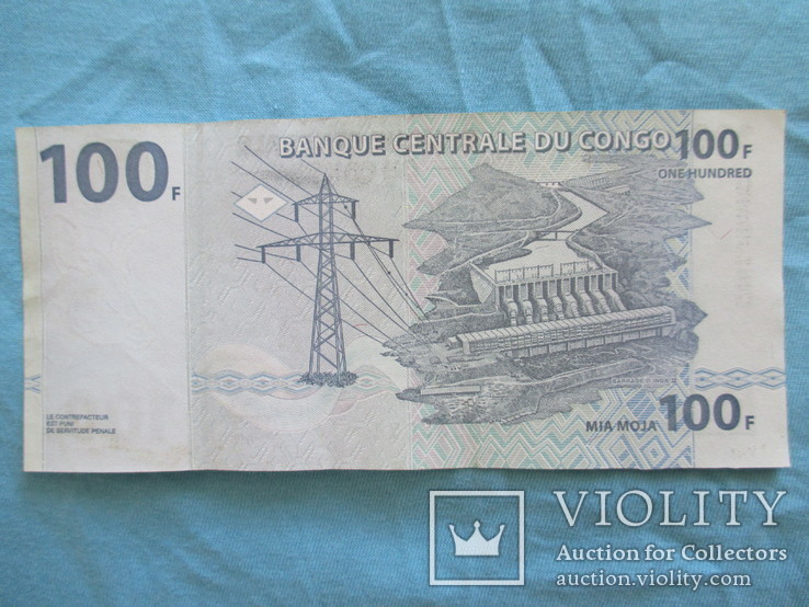 100 франков. Конго. 2000г., фото №3