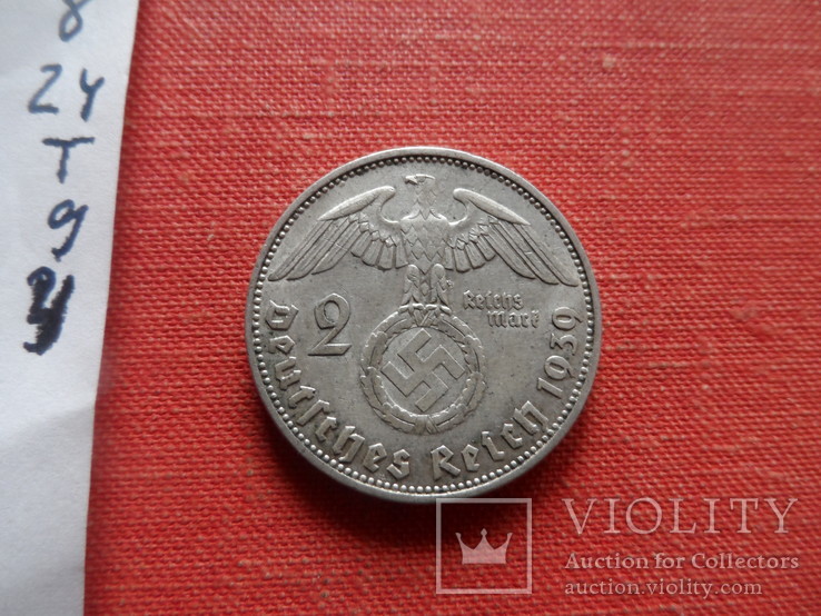 2 марки 1939 J   Германия  серебро    (Т.9.4)~, фото №5