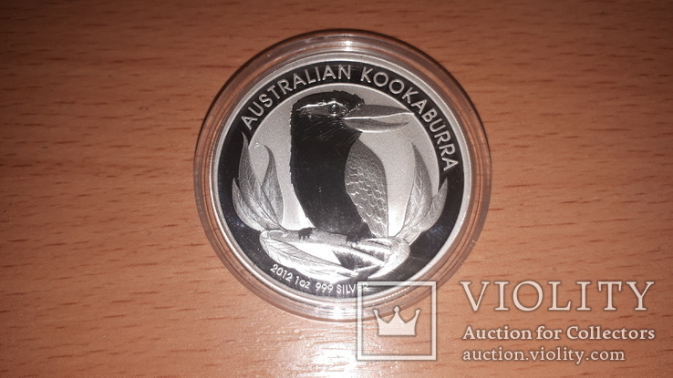 Монета 1 доллар Австралия 2012 Кукабарра серебро 999 проба