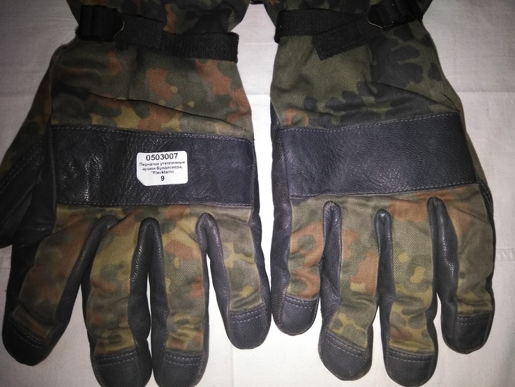 Зимние перчатки flecktarn армии Bundeswehr (Германия). Перчатки зима Бундес р.9 (лот №17), фото №6