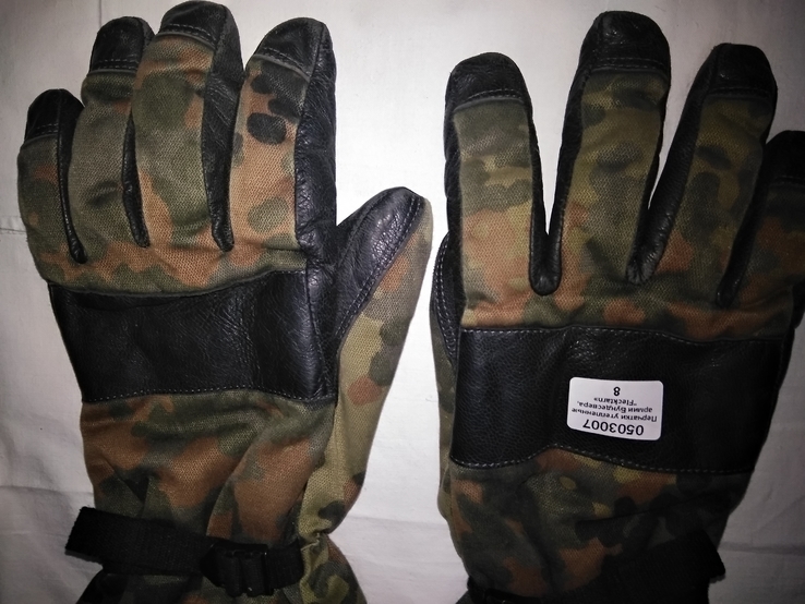 Зимние перчатки flecktarn армии Bundeswehr (Германия). Перчатки зима Бундес р.8, фото №5