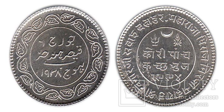 Индия , Катч (Кач) 5 кори 1938 (VS1994)