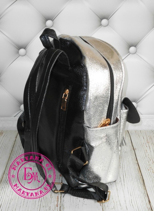 Модный серебряный рюкзак, фото №6