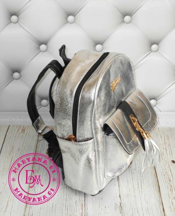 Модный серебряный рюкзак, фото №11