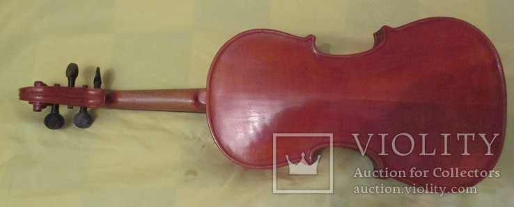 Старая скрипка 4/4  со смычком в футляре + смычок., фото №4