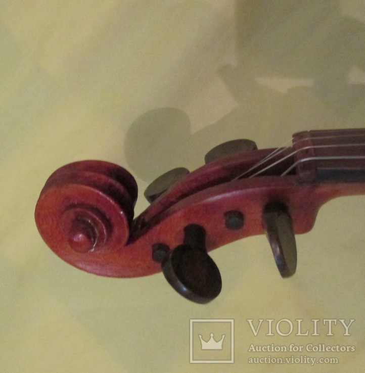 Старая скрипка 4/4  со смычком в футляре + смычок., фото №6