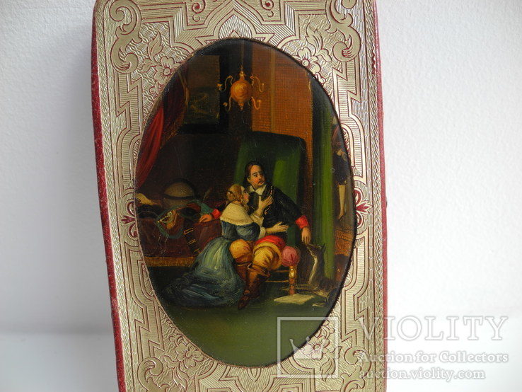 Записная книга , Кошелечек 19 -й век ( Рисованная миниатюра Эмали на меди ), photo number 3