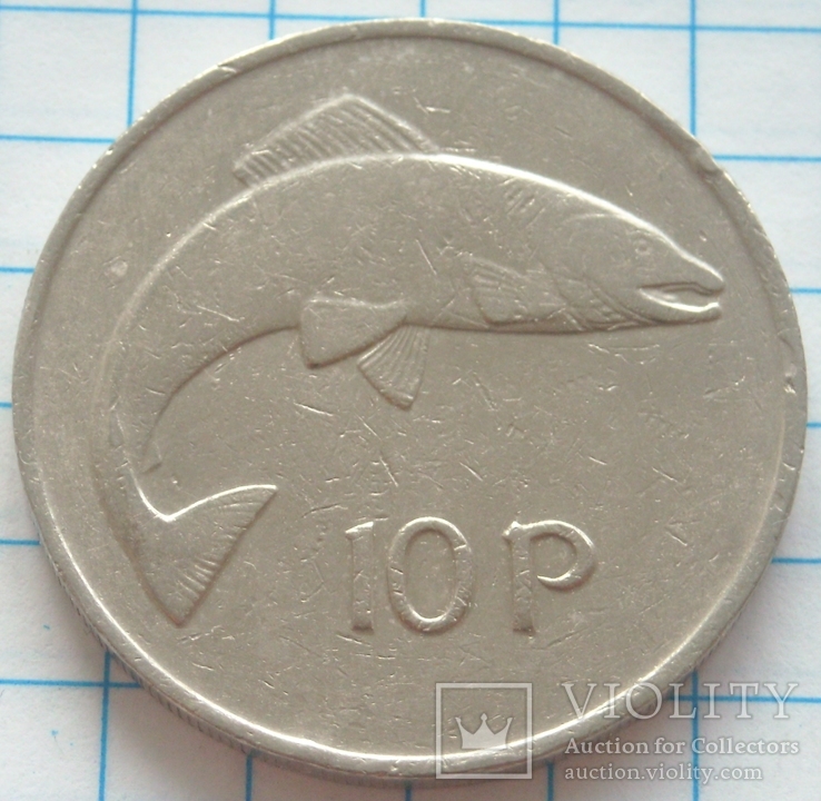  10 пенсов, Ирландия, 1982г.