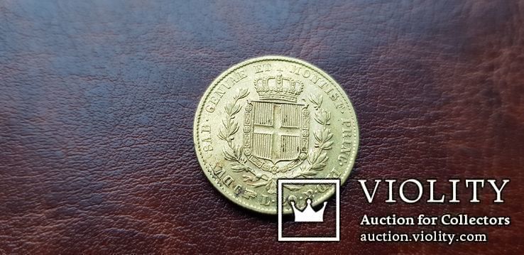 Золото. 20 лир 1839 год Сардиния. Италия., фото №9