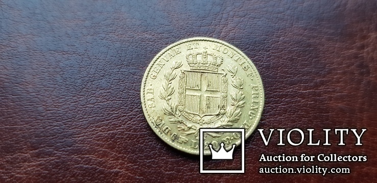 Золото. 20 лир 1839 год Сардиния. Италия., фото №10