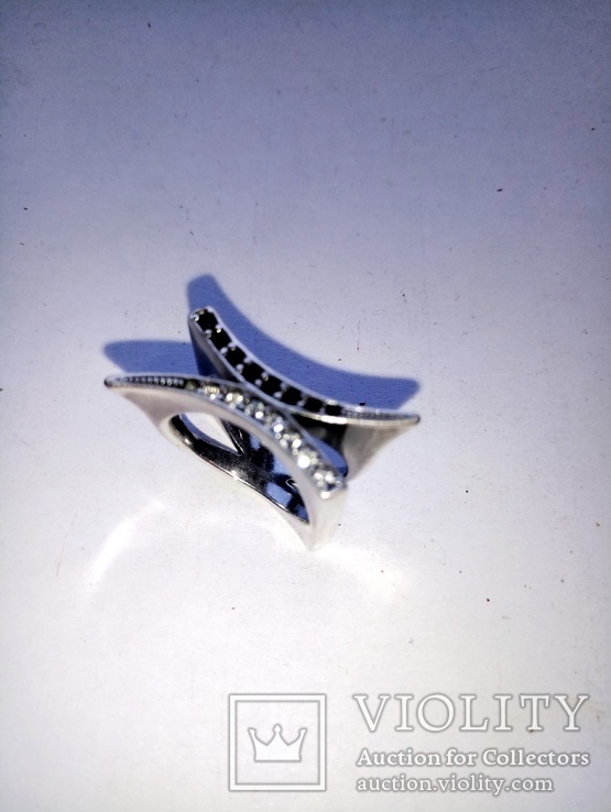 Кольцо  Серебро с камнями,17 размер, 9,1 г, фото №4
