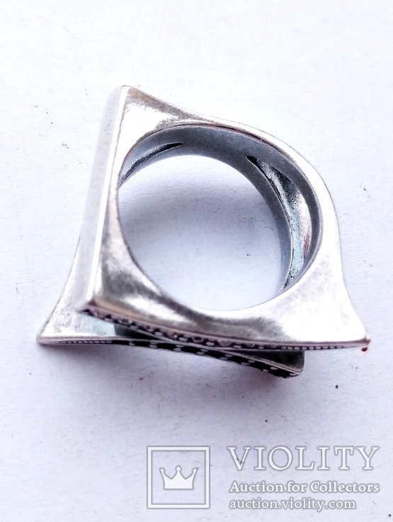 Кольцо  Серебро с камнями,17 размер, 9,1 г, фото №5
