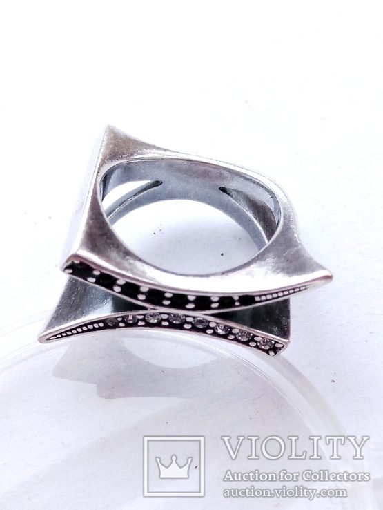 Кольцо  Серебро с камнями,17 размер, 9,1 г, фото №9