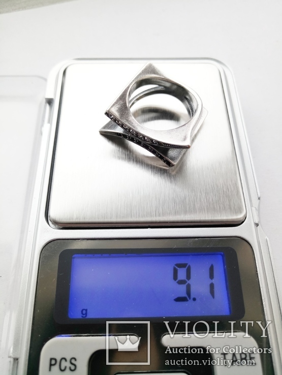 Кольцо  Серебро с камнями,17 размер, 9,1 г, фото №11