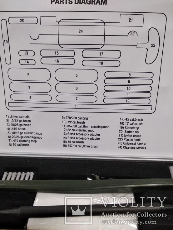 Набор для чистки оружия универсальный в алюминиевом кейсе, фото №5