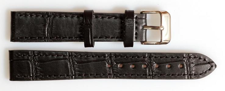 Ремешок кожаный SOLETTA 18 мм, черный, фото №2