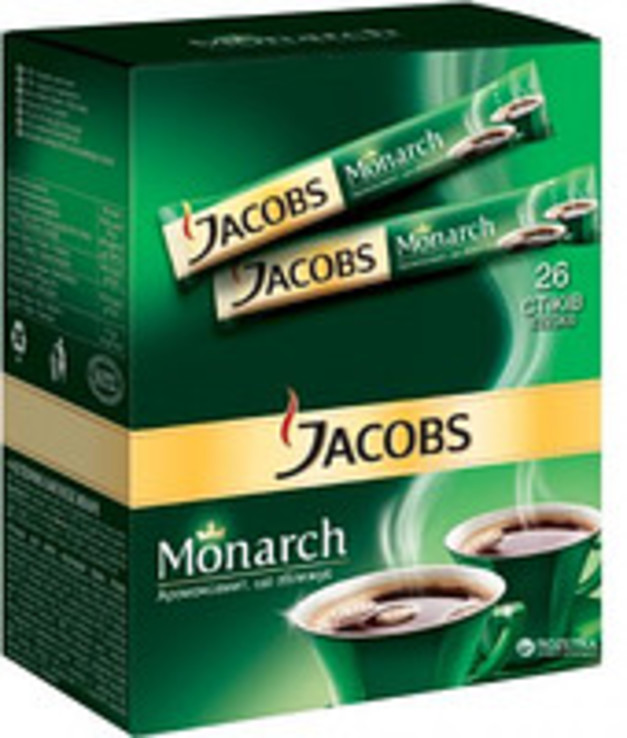 Кофе JACOBS Monarch, растворимый, стик, 2g - ящик (520 стиков)
