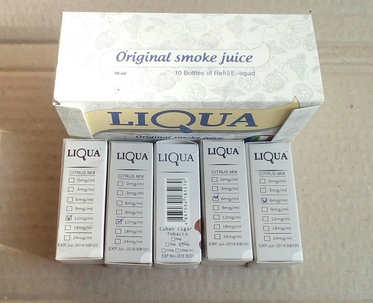 Жидкость,заправка для электронных сигарет Liqua 10мл с никотином 5 шт, numer zdjęcia 3