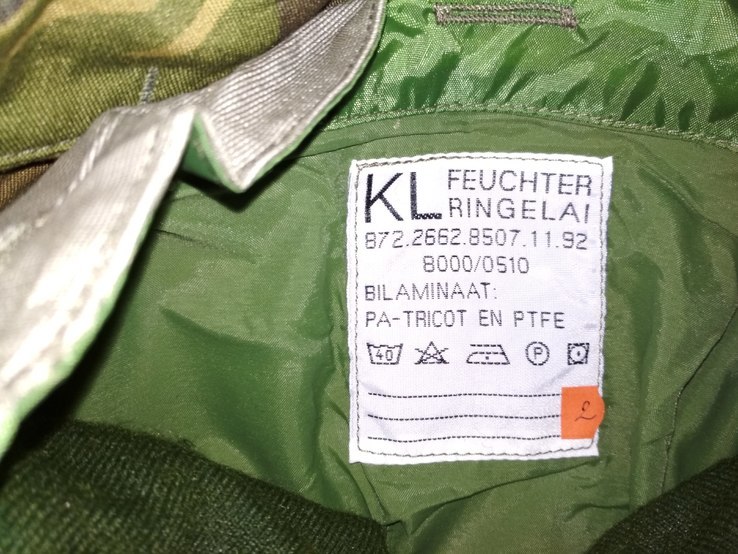 Камуфляж парка (куртка) DPM армии Нидерландов. 2 подстёжки: зимняя+Gore-Tex. №25 8000-0005, photo number 11