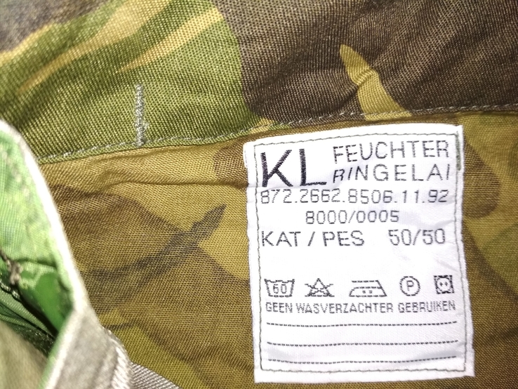 Камуфляж парка (куртка) DPM армии Нидерландов. 2 подстёжки: зимняя+Gore-Tex. №25 8000-0005, фото №12