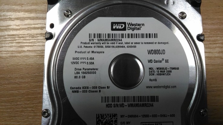 Жесткий диск Western Digital 80Gb SATA, numer zdjęcia 7