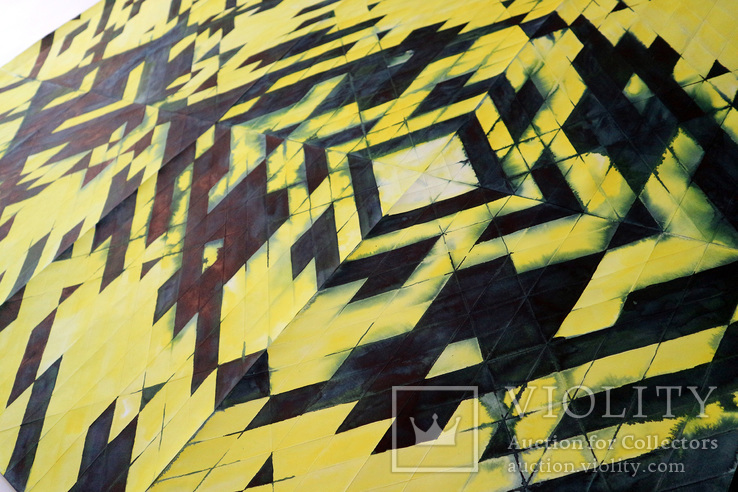 Индиго-желтый. Акварельная абстракция 3х1,24 м (Ю. Смаль), фото №5