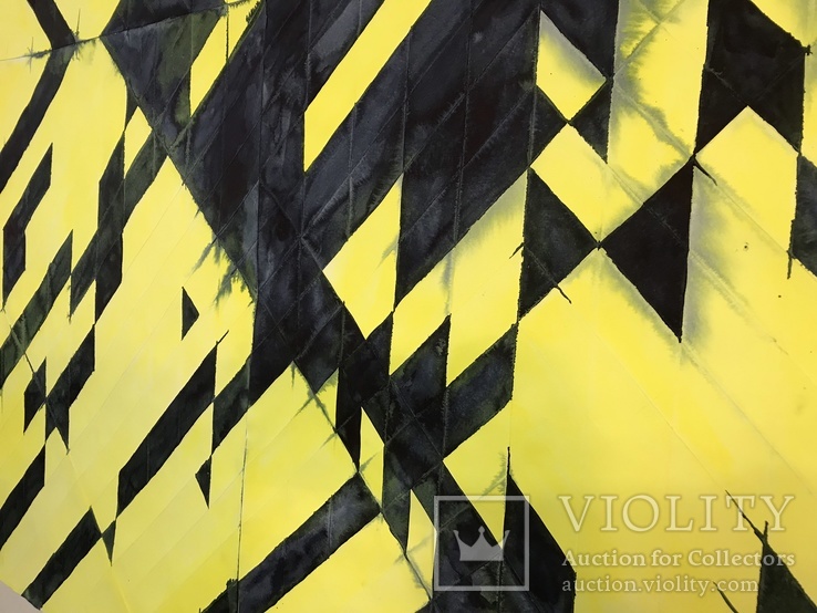 Индиго-желтый. Акварельная абстракция 3х1,24 м (Ю. Смаль), фото №7