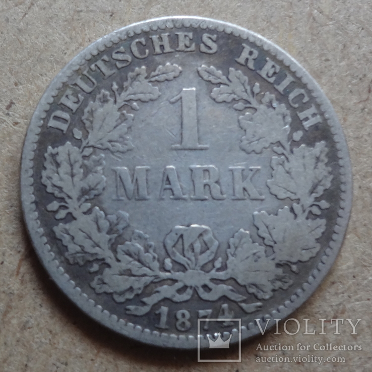 1 марка 1874 D  Германия  серебро     (Т.14.17)~, фото №3