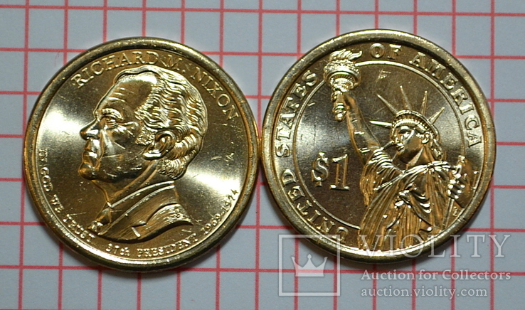 1 доллар США 37-й президент Р. Никсон, 2016 г
