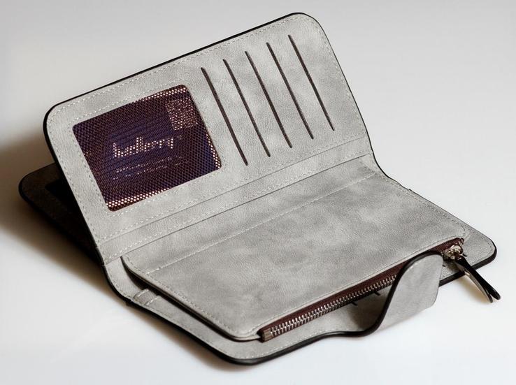Клатч кошелек Balleri, светло серый, фото №5