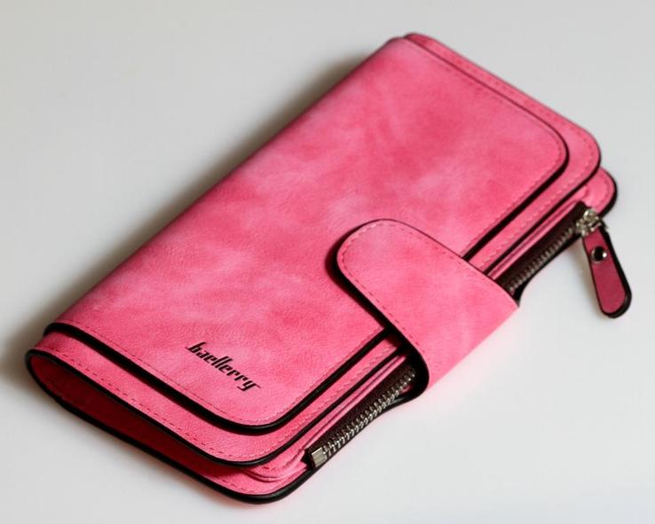 Клатч кошелек Balleri, ярко розовый, фото №2