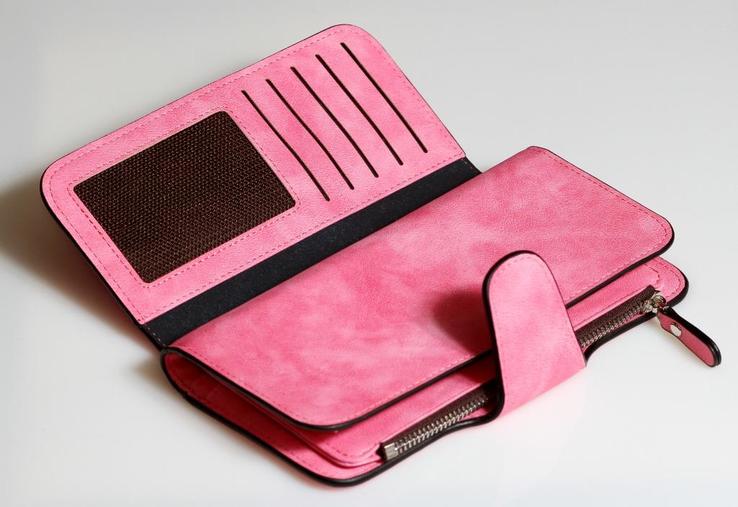 Клатч кошелек Balleri, ярко розовый, фото №4
