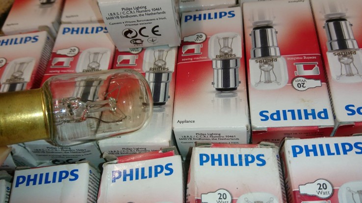 Lampa PHILIPS 52*22 mm 20W B15, do maszyn do szycia.Nowe 26 szt. w lote, numer zdjęcia 3