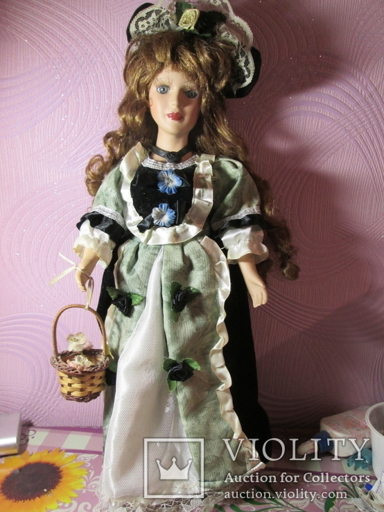 Дама с корзинкой (Кукла комбинированная 51 см), фото №2