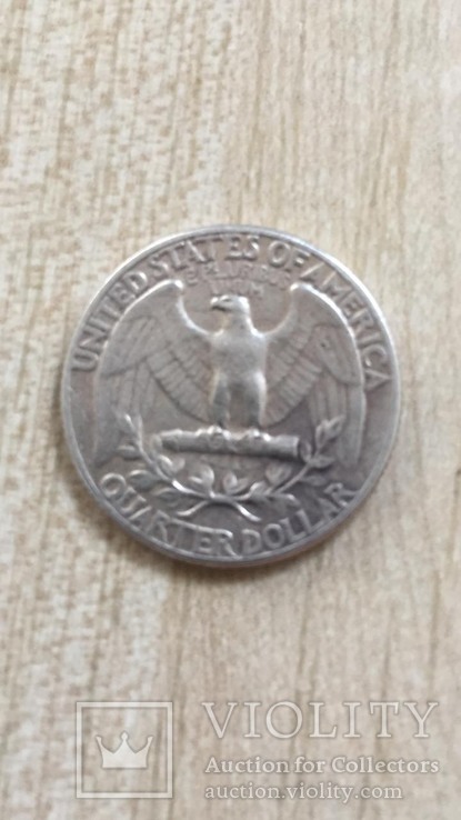 25 центов (1/4 доллара, quarter dollar) 1964 года США, фото №3