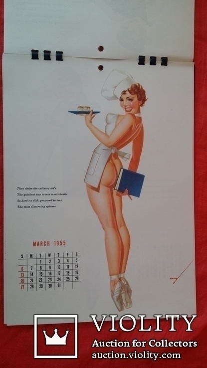 Календарь 1955 г. Esquire с работами художника  Джордж Петти  в стиле пин-апа Pin-up