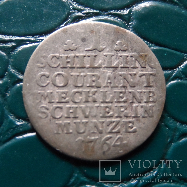 1 шиллинг 1764 Макленбург Шверинг серебро   (Э.2.16)~, фото №2