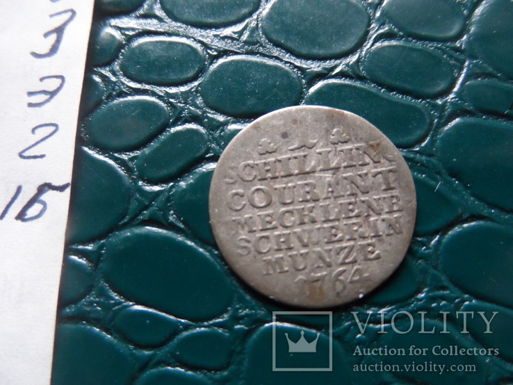1 шиллинг 1764 Макленбург Шверинг серебро   (Э.2.16)~, фото №4