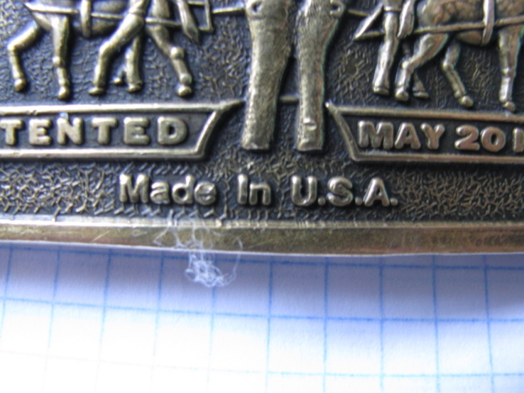 Пряжка Levi Strauss.made in USA.латунь, фото №3