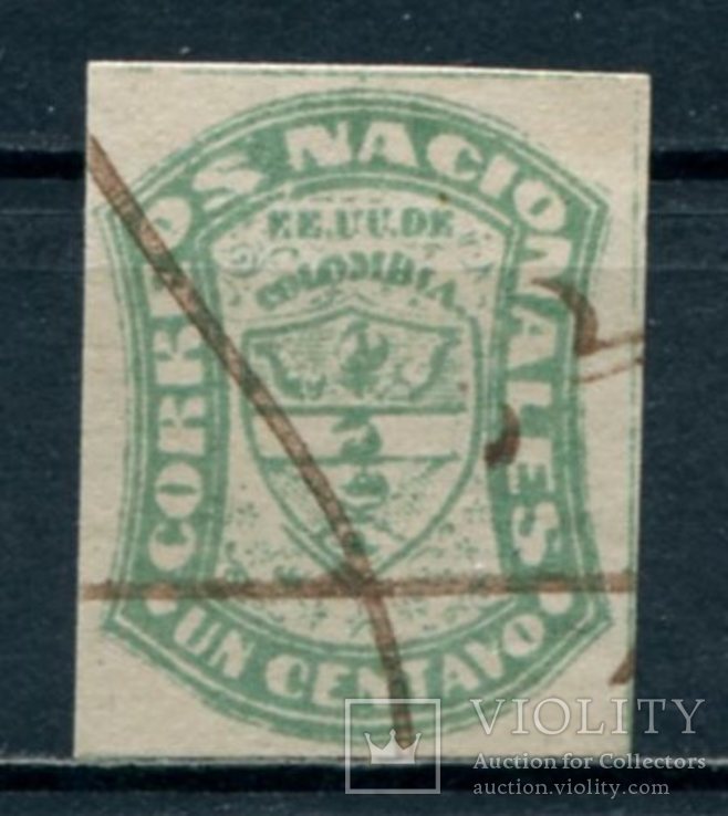 1871 Колумбия Герб 1с зеленый, фото №2