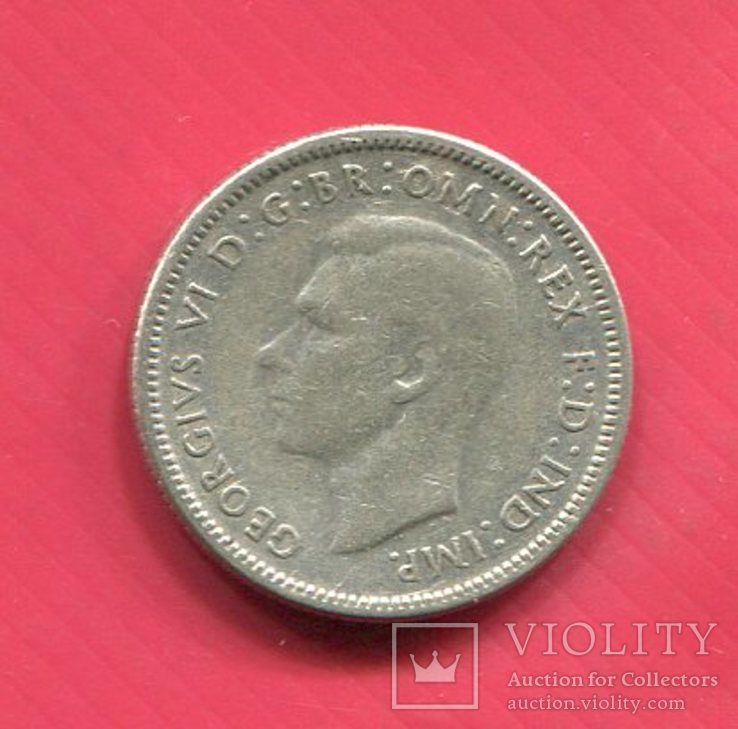 Австралия 1 шиллинг 1946 серебро Георг VI, фото №3