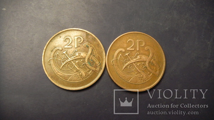 20 пенсів Ірландія 1988 (два різновиди) бронза і сталь, фото №3