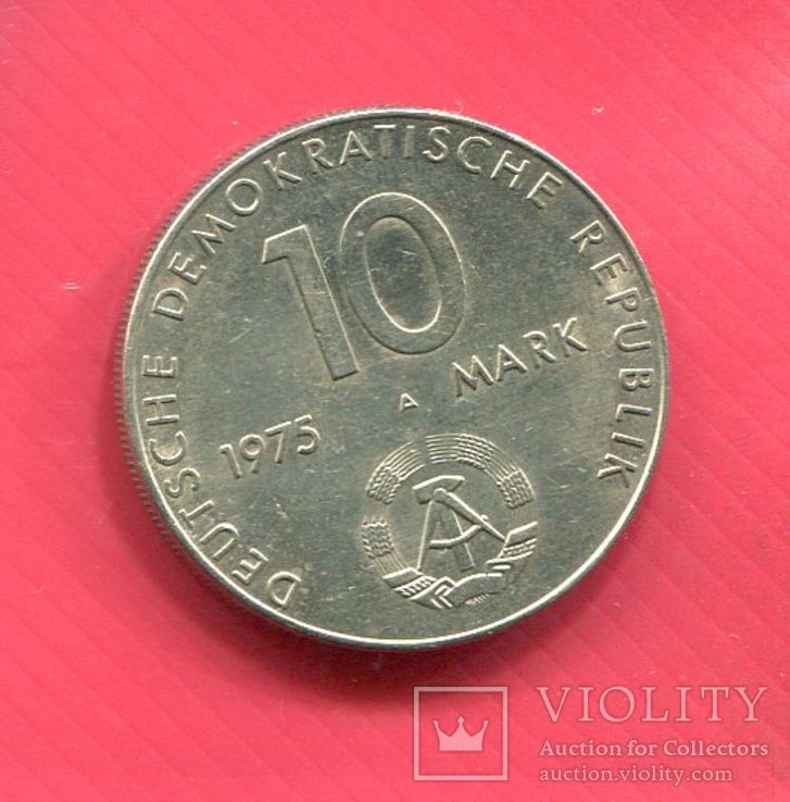 ГДР 10 марок 1975 Варшавский Договор, фото №3