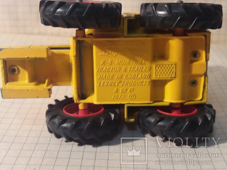 Трактор k -5 muir-hill tractor &amp; trailer matchbox, фото №5