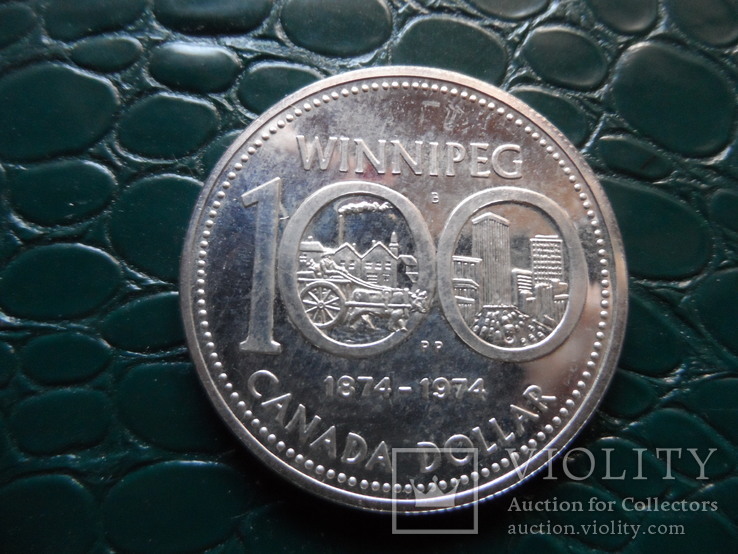 1 доллар 1974  Канада серебро   (Э.7.3)~