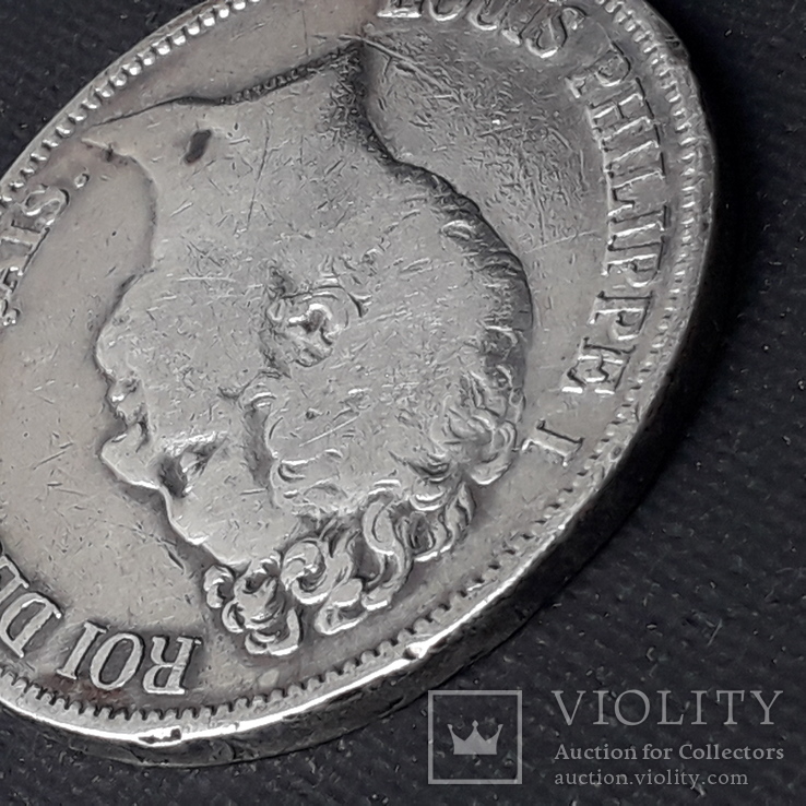 5 франков, Франция, 1831 год, старые, В, серебро 900-й пробы 25 грамм, фото №6