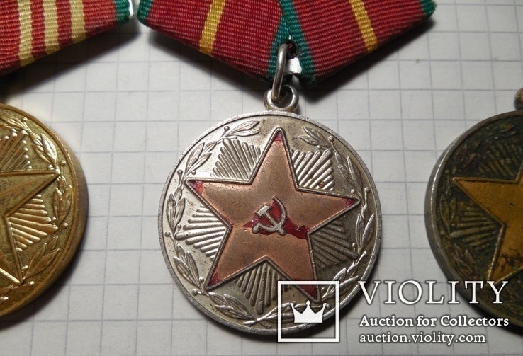 4 Медали За Безупречную Службу Вооруженные силы 10,15,20 лет, фото №5